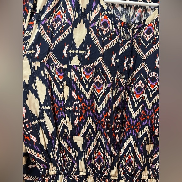 Holding Horses Dress with Red and Purple Abstract Print Size 10 Bohemian Vibe - Picture 5 of 8